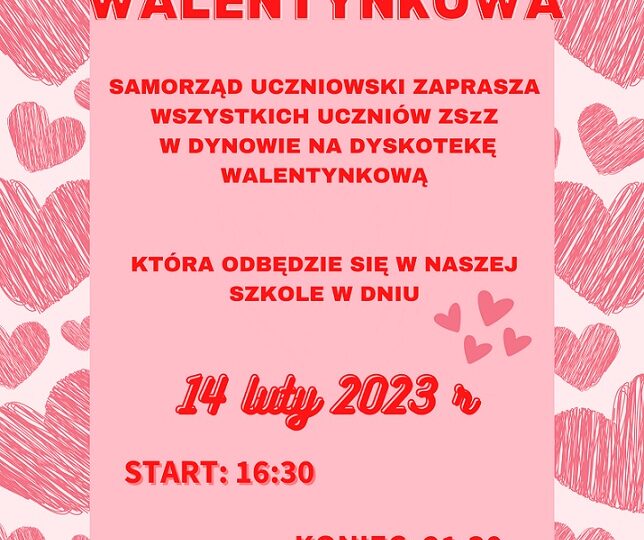 Walentynki w Zespole Szkół Zawodowych w Dynowie