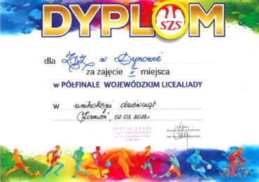 Półfinał Wojewódzki Licealiady w Unihokeju Dziewcząt  w Kamieniu.
