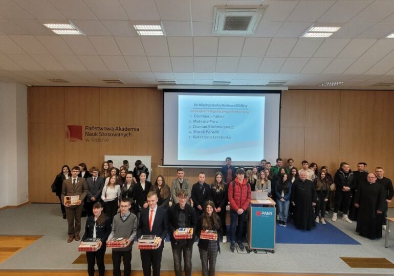 II Etap XV Międzyszkolnego Konkursu Biblijnego „Troska o Boży porządek” dla uczniów szkół ponadpodstawowych Archidiecezji Przemyskiej.
