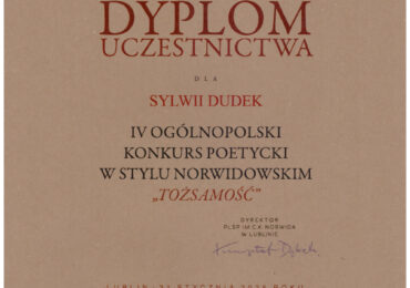 IV edycja Ogólnopolskiego Konkursu Poetyckiego w Stylu Norwidowskim „Tożsamość”