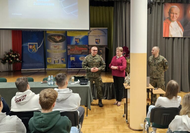 Spotkanie z przedstawicielami Wojskowego Centrum Rekrutacji w Rzeszowie.