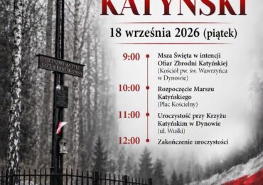„Pamięć nie umiera” udział uczniów Zespołu Szkół Zawodowych im. Kardynała Stefana Wyszyńskiego w Dynowie w Marszu Katyńskim w Dynowie.