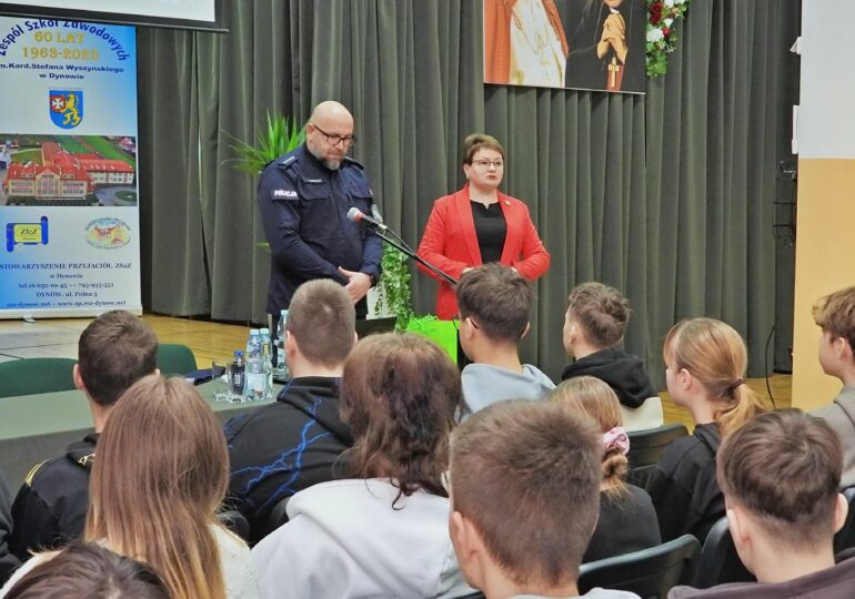 Zajęcia profilaktyczne dla uczniów klas pierwszych i drugich.