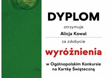 Alicja Kowal wyróżniona w konkursie grafKARTKA