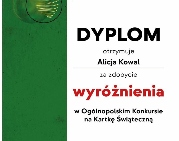 Alicja Kowal wyróżniona w konkursie grafKARTKA