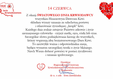 ŚWIATOWY DZIEŃ KRWIODAWCY