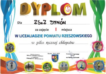 I miejsce drużyny chłopców w Powiatowej Licealiadzie w piłce ręcznej